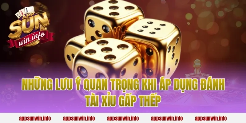 Những Lưu Ý Quan Trọng Khi Áp Dụng Đánh Tài Xỉu Gấp Thếp